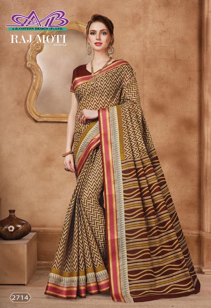 AB Rajmoti Pure Cotton Printed Saree Collection
